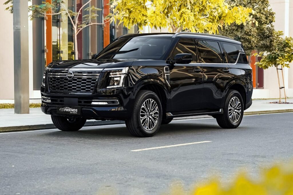 Nissan Patrol 2025 black SUV rental in Dubai – On Track Car Rentals