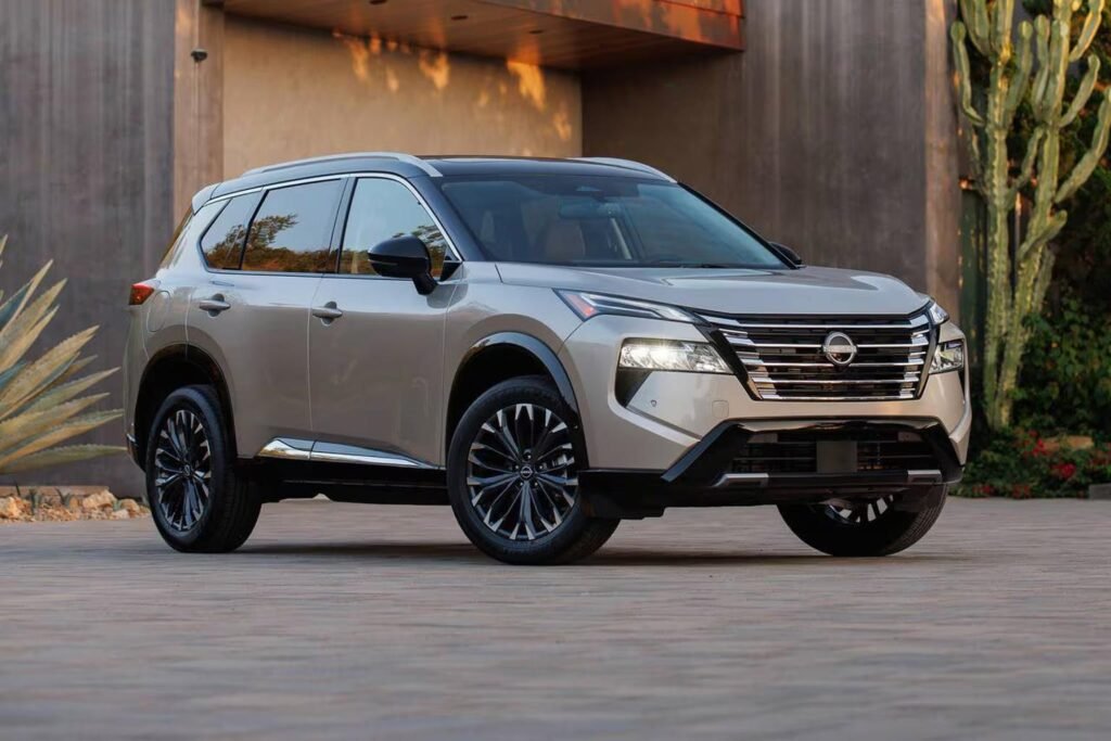 Nissan Rogue 2025 light grey SUV rental in Dubai – On Track Car Rentals