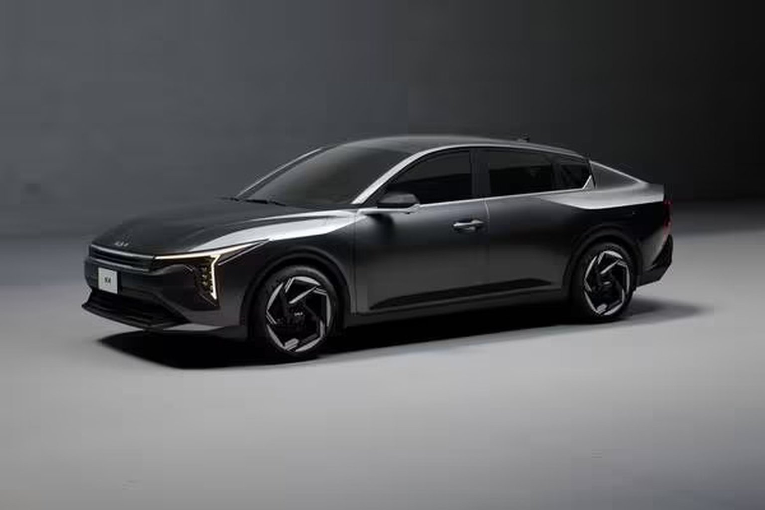 Kia K4 2026 dark grey sedan rental in Abu Dhabi & Dubai – On Track Car Rentals