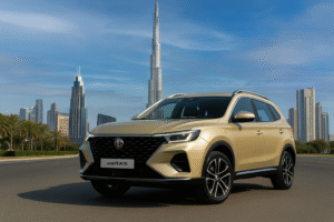 MG RX5 2025 gold SUV rental in Dubai – On Track Car Rentals